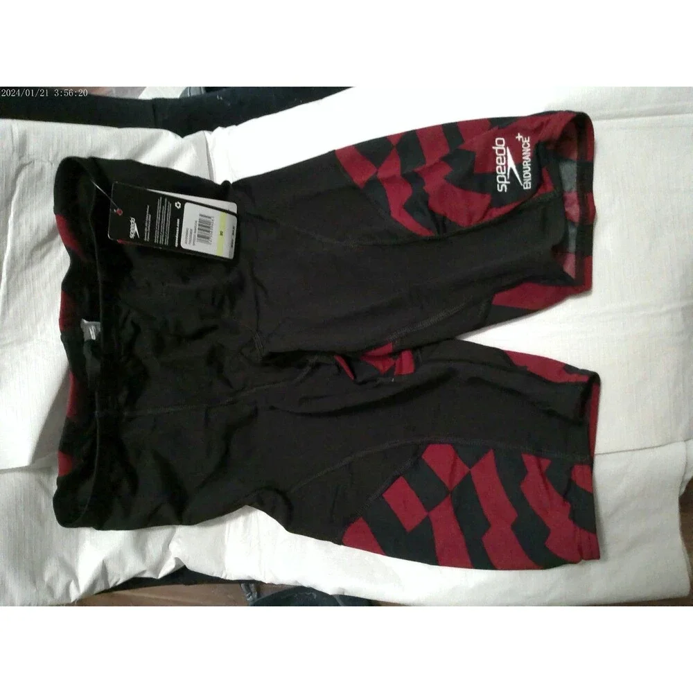 Speedo Men's Swim Jammers Size 30 Vortex Maze Jammer Speedo Maroo NIB Endurance+